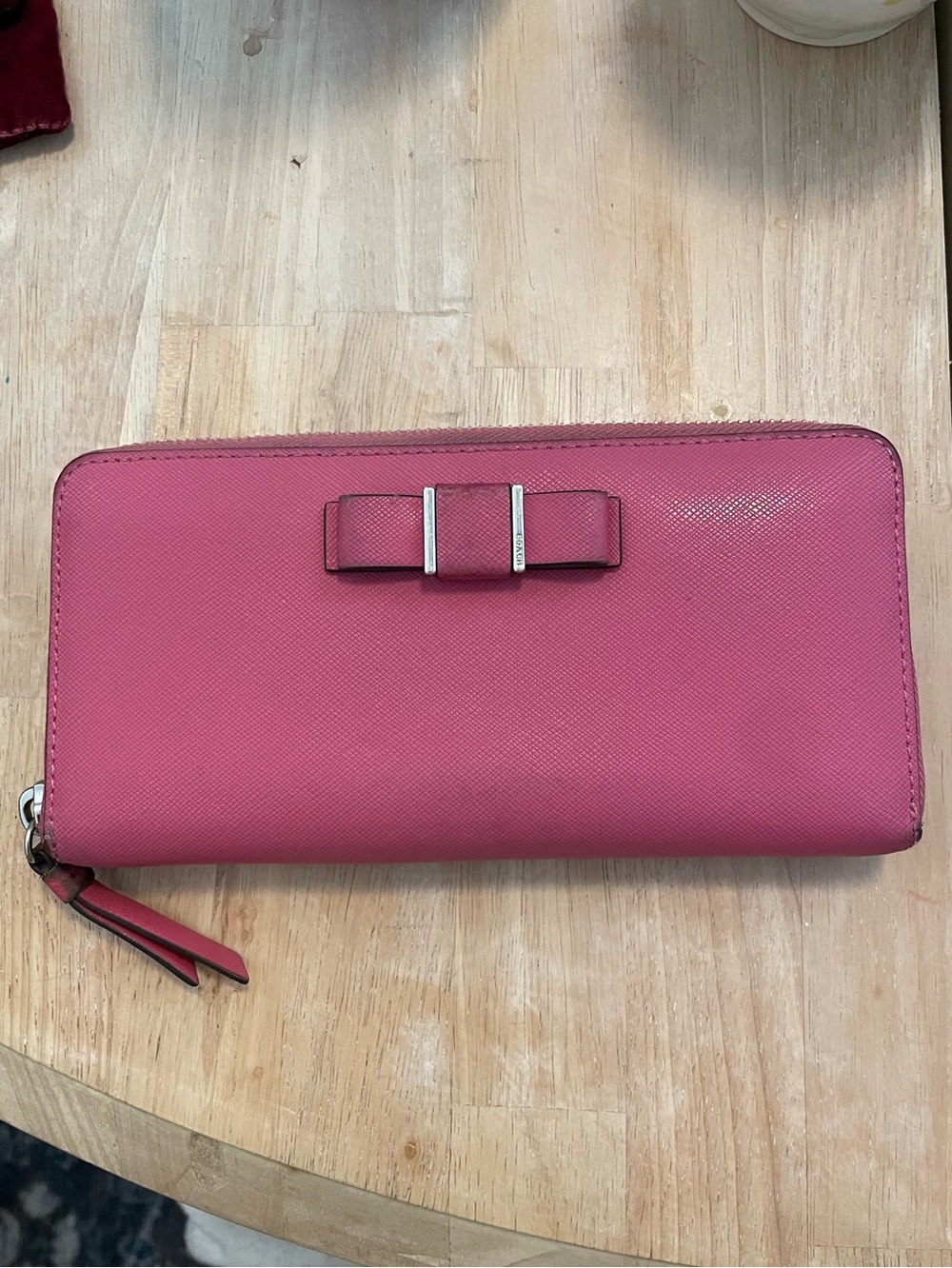 Coach Darcy bow zip wallet